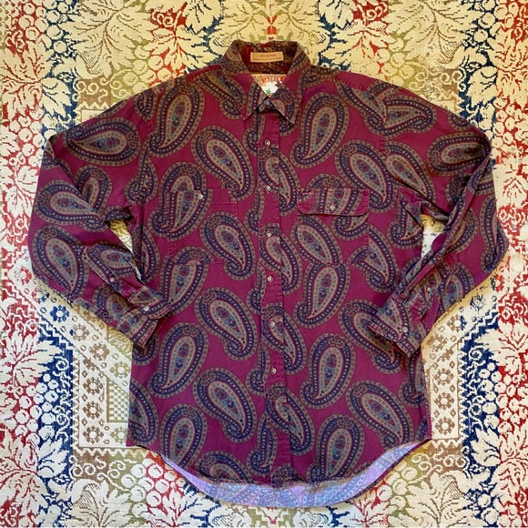 Ralph Lauren Other - Vintage Chaps Ralph Lauren Frontier Shirt Button Down Long Sleeve Paisley M